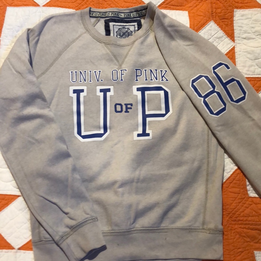 Lots of love wear on this “Pink”sweatshirt